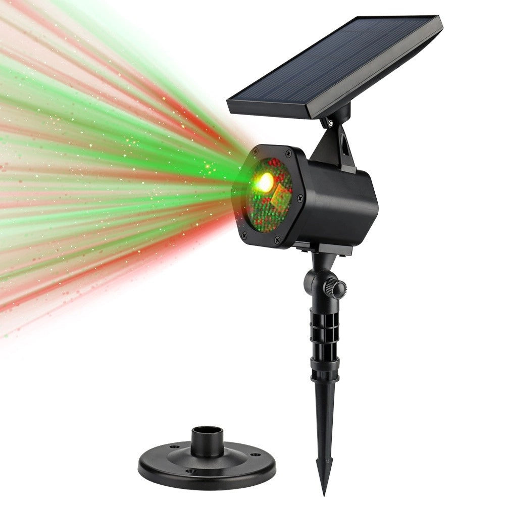 Trade Shop - Proiettore Laser Con Pannello Solare Paesaggio Illuminazione Esterna Natale -