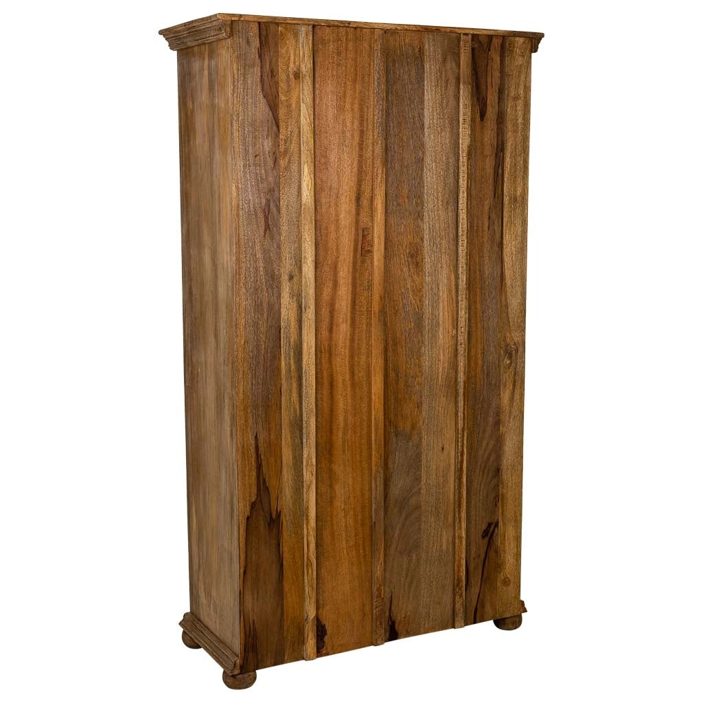 Armadio in legno fatto a mano marrone 102x44x183h