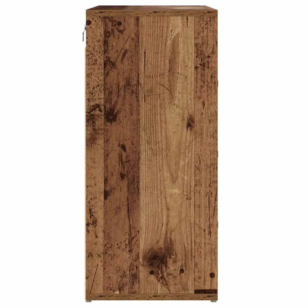 vidaXL Scarpiera Legno vecchio 77.5 x 30 x 67 cm Legno multistrato