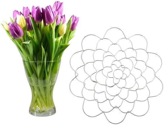 Sostegno per steli 10 cm - Stand per fiori per interni - Roster per fiori - Fiori in vasi - Progetto di design sostenibile - Design elegante e moderno