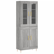 Credenza | Madia | Buffet da pranzo | Armadio da pranzo Grigio Sonoma 69,5x34x180 cm in Legno Multistrato
