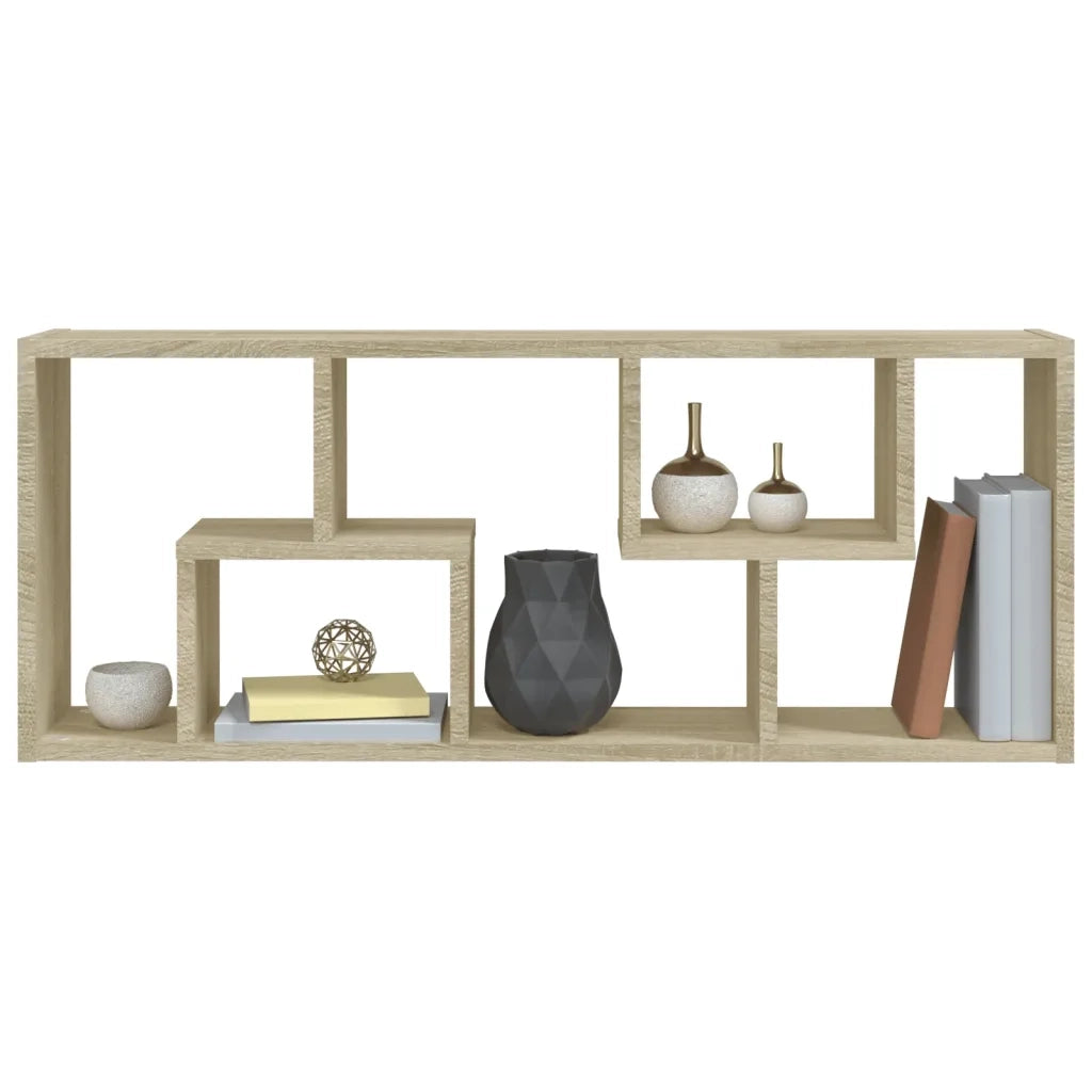 Scaffale a Parete Rovere Sonoma 36x16x90 cm Legno Multistrato 803014