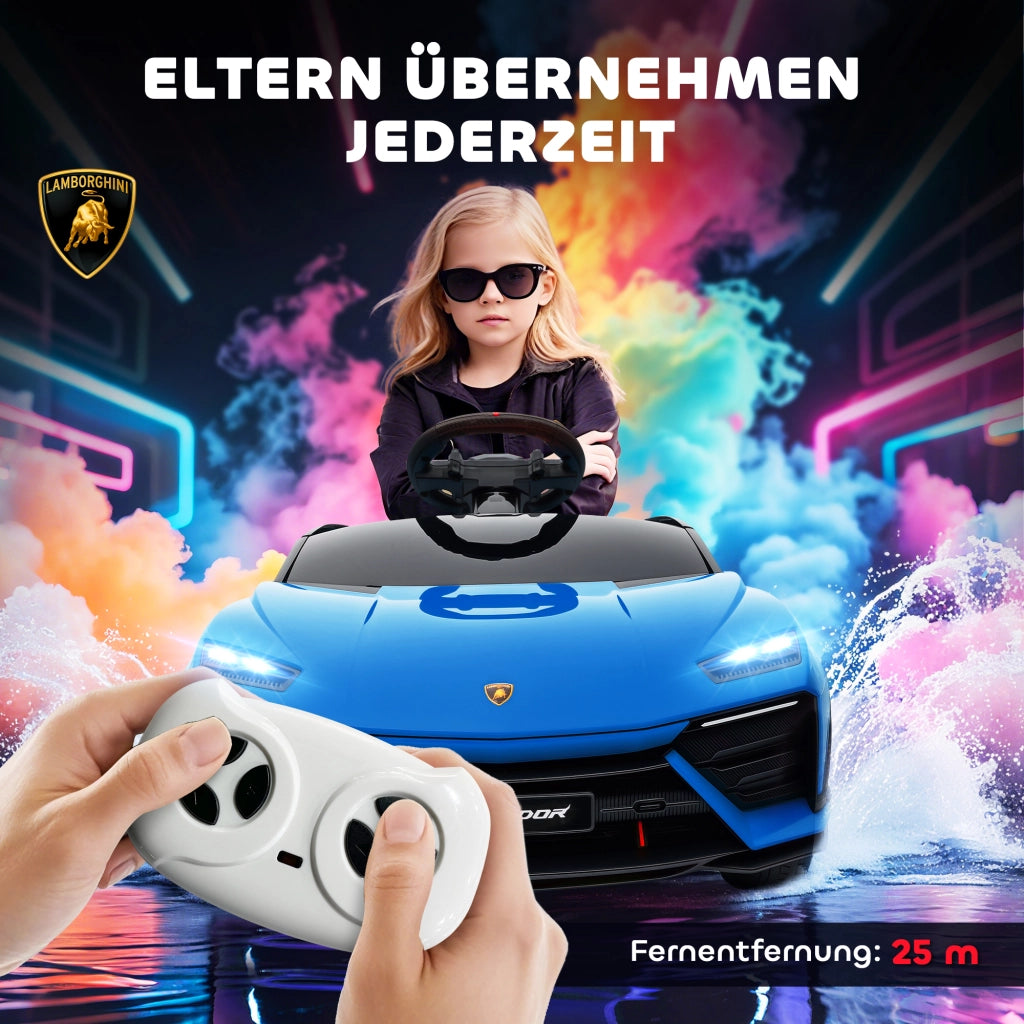 Auto elettrica per bambini 12V con telecomando 2.4 GHz ¨C zephmum ¨C Blu 101.5x49x43