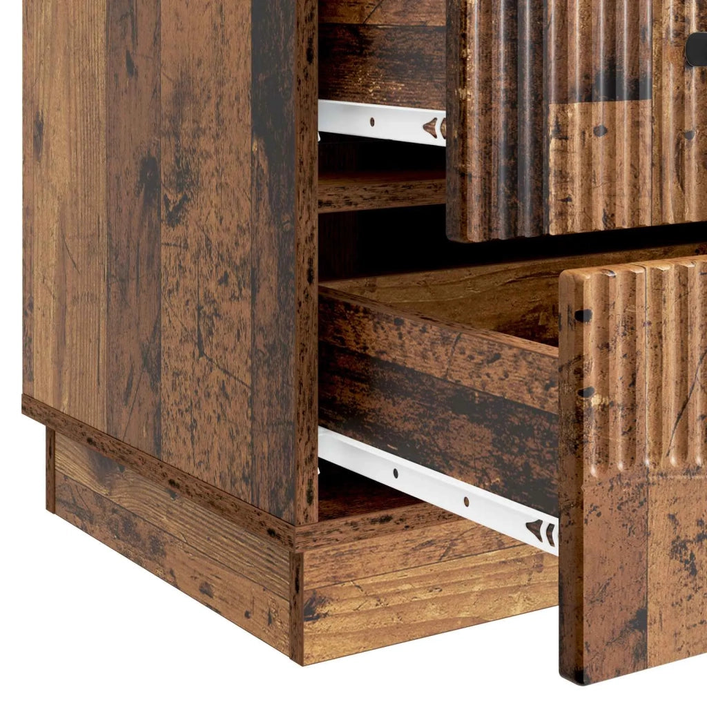 Armadio da Notte con cassetto Legno antico 43 x 41 x 63,5 cm 895253
