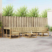 Set di divani da esterno 8 pz Bianco e Beige 3388527
