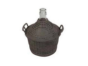 1pz damigiana a bocca stretta in vetro vestita - lt.25 - bocca ø mm.41 cod:ferx.fer150002