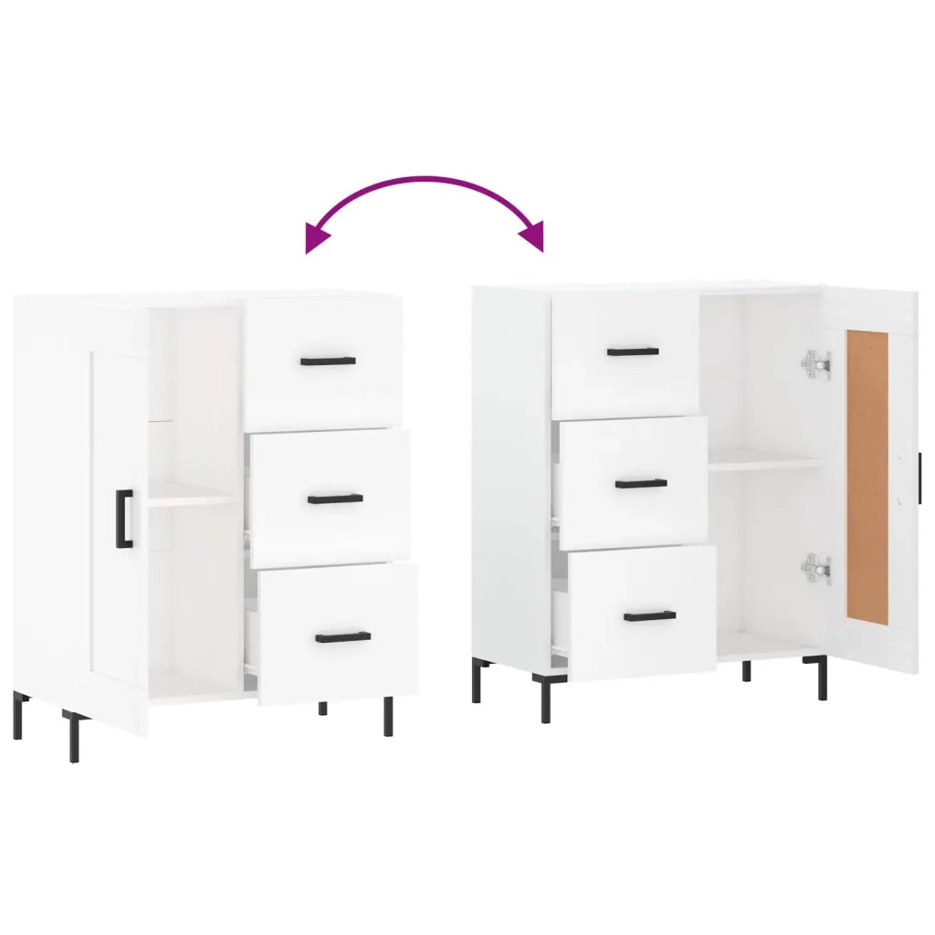 Credenza | Madia | Buffet da pranzo | Armadio da pranzo Bianca 69,5x34x90 cm in Legno Multistrato
