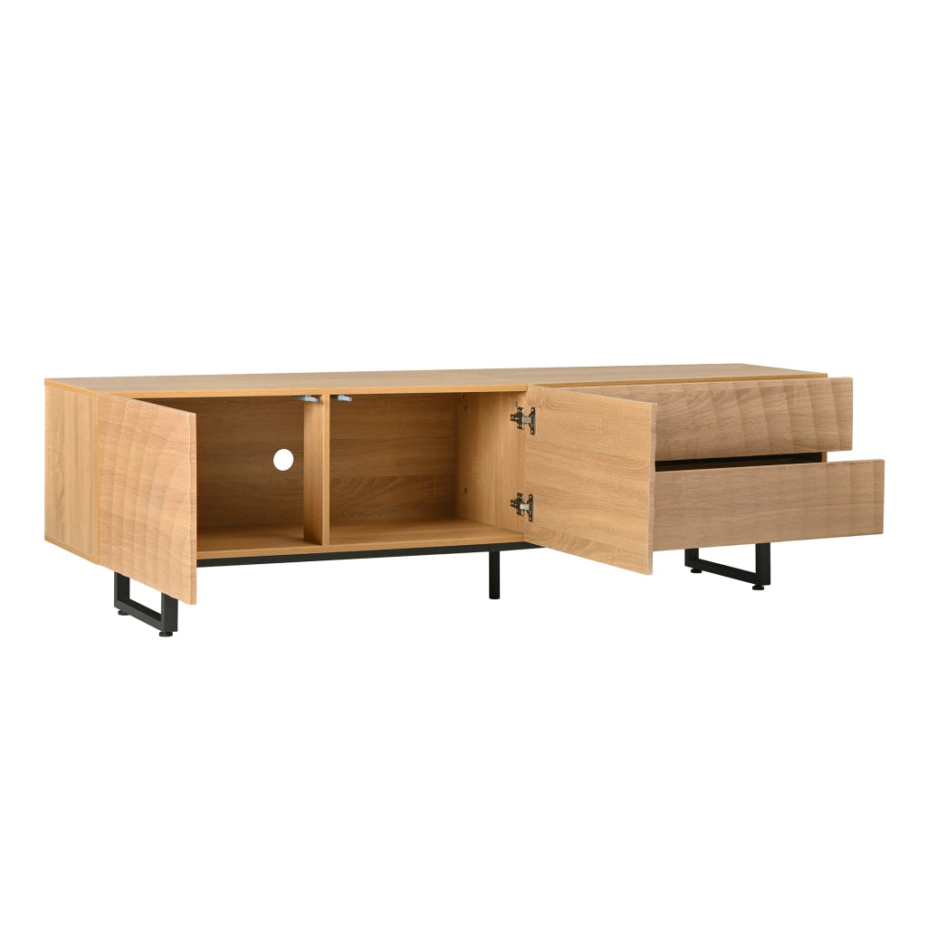 Mobile TV Moderno 180x38x51,5 cm con Design Unico e Texture 3D