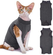Kit di cura per gatti - Abito di cura professionale - Chiusura posteriore - Cordino regolabile - Protezione per ferite - Recupero confortevole - Abito di cura per gatti