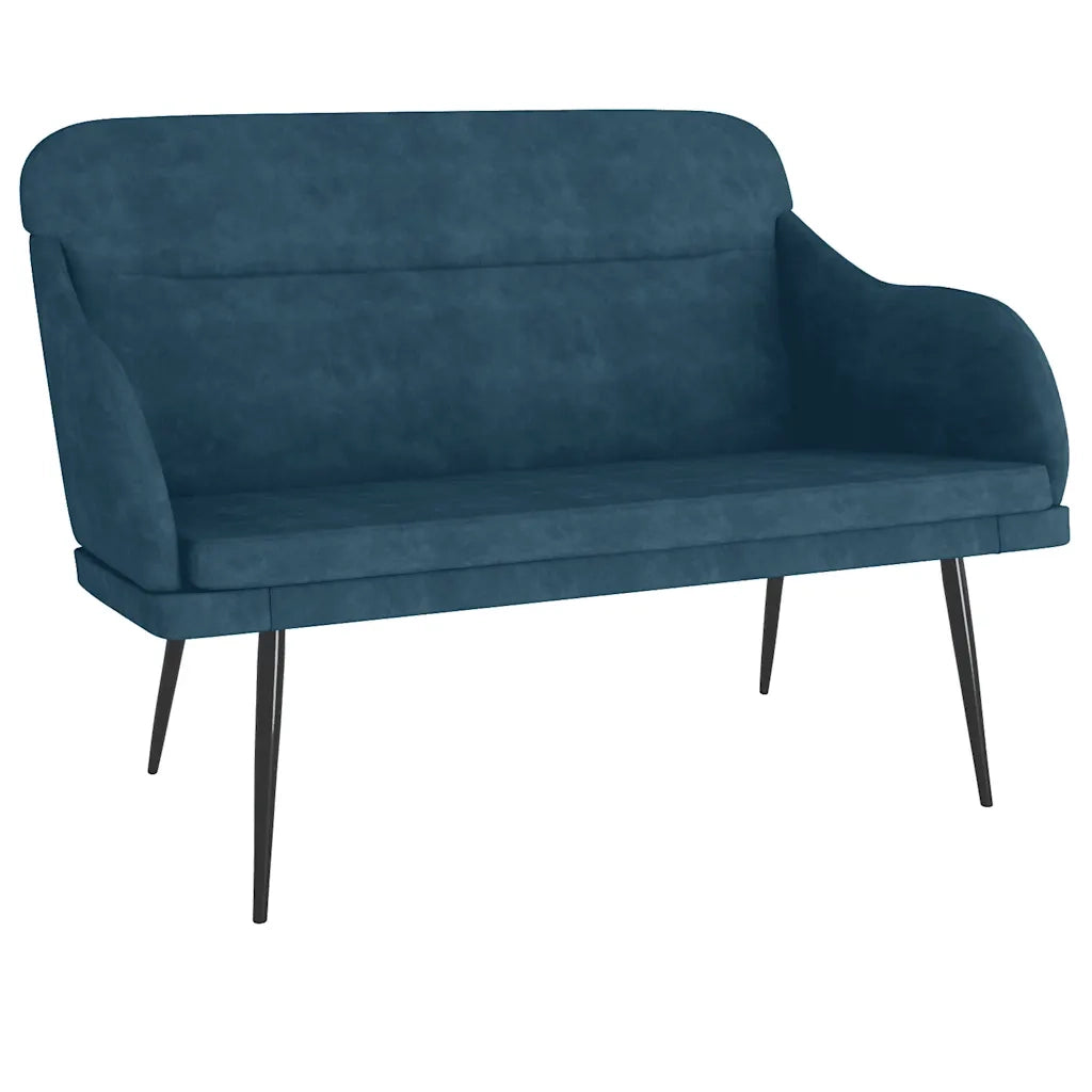 Panca Blu 110x76x80 cm in Velluto CFW3683094