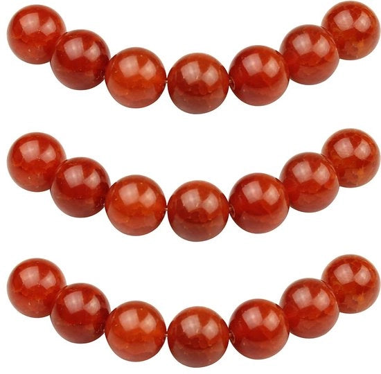 Kralen perle di vetro 8mm 45 pezzi Colore rosso Drakenagaat perle di vetro con foro Perle di vetro naturali e rotonde per l'arte del riciclo per la creazione di gioielli, bracciali e collane