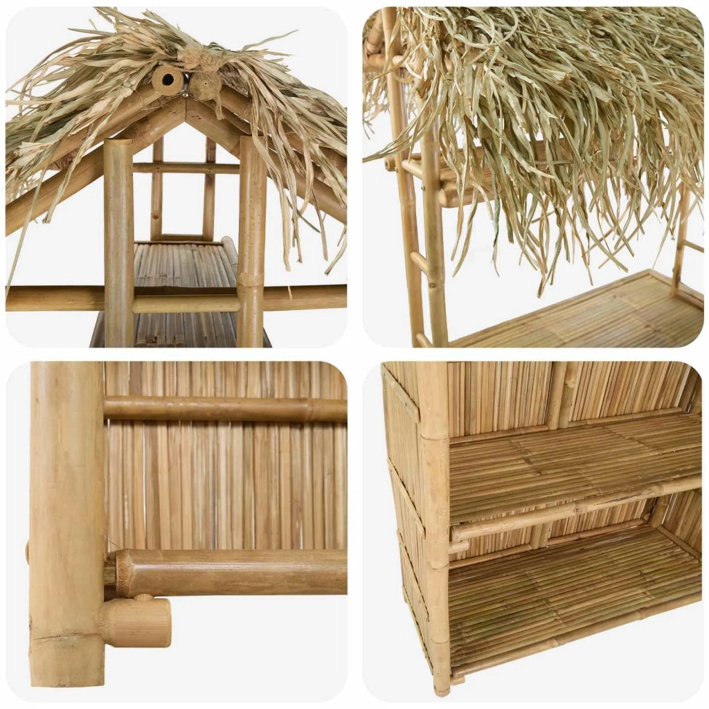 Tavolo da bar da esterno Naturale 115 x 95 x 215 cm Bambù