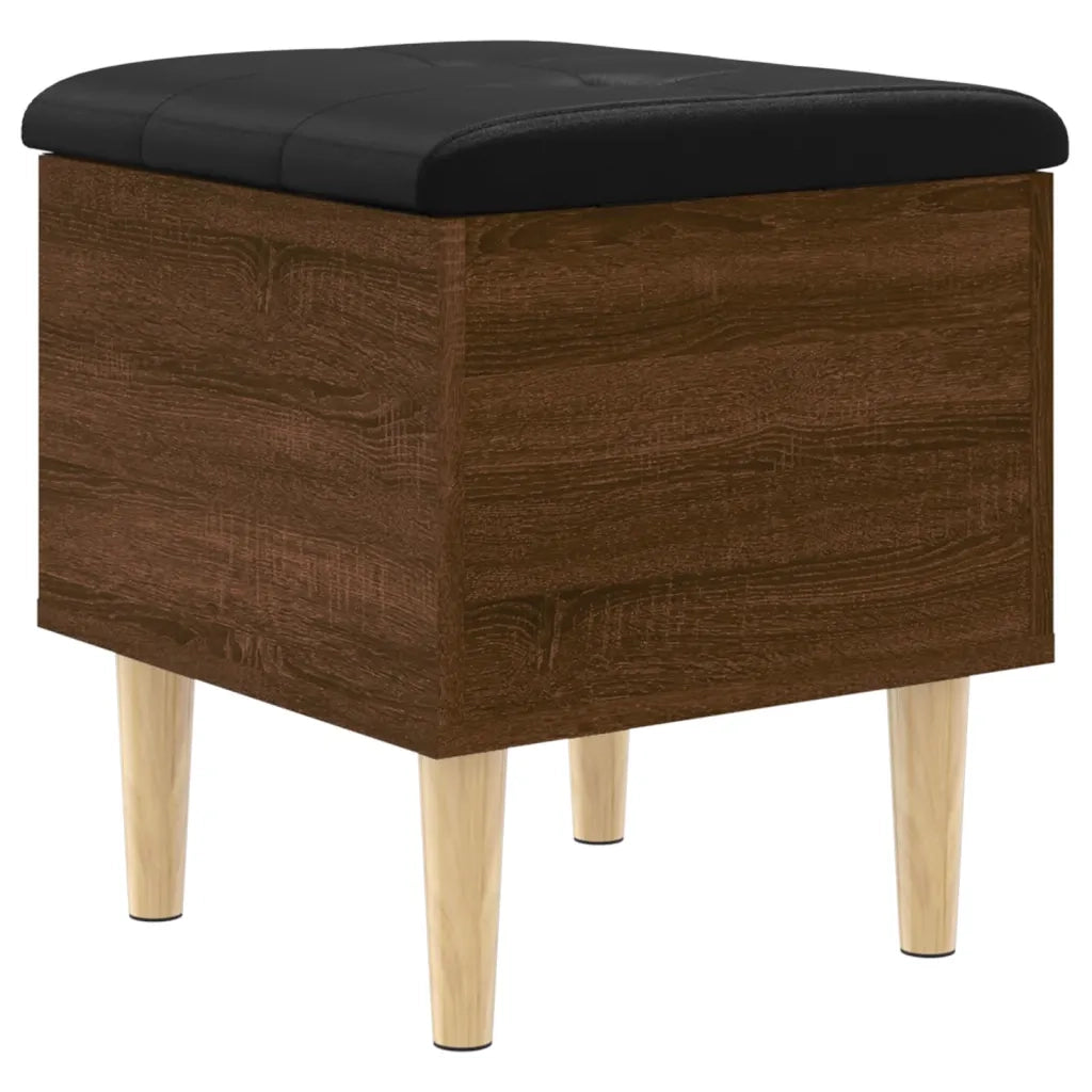 Panca Portaoggetti Rovere Marrone 42x42x46 cm Legno Multistrato