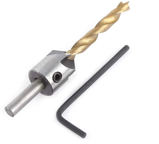 Set di Trapano a Percussione per Sinker - Inclusa Chiave a Inbus - Adatto per Plastica e Legno - Dimensione dei Fori 3-10 mm - Ideale per Progetti DIY