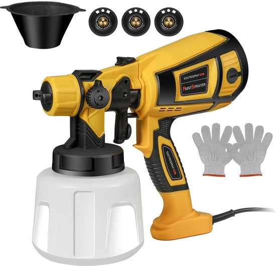 Spazzola elettrica a spruzzo - Senza fili - 800W - 1400ML - Smaltatura in acciaio
