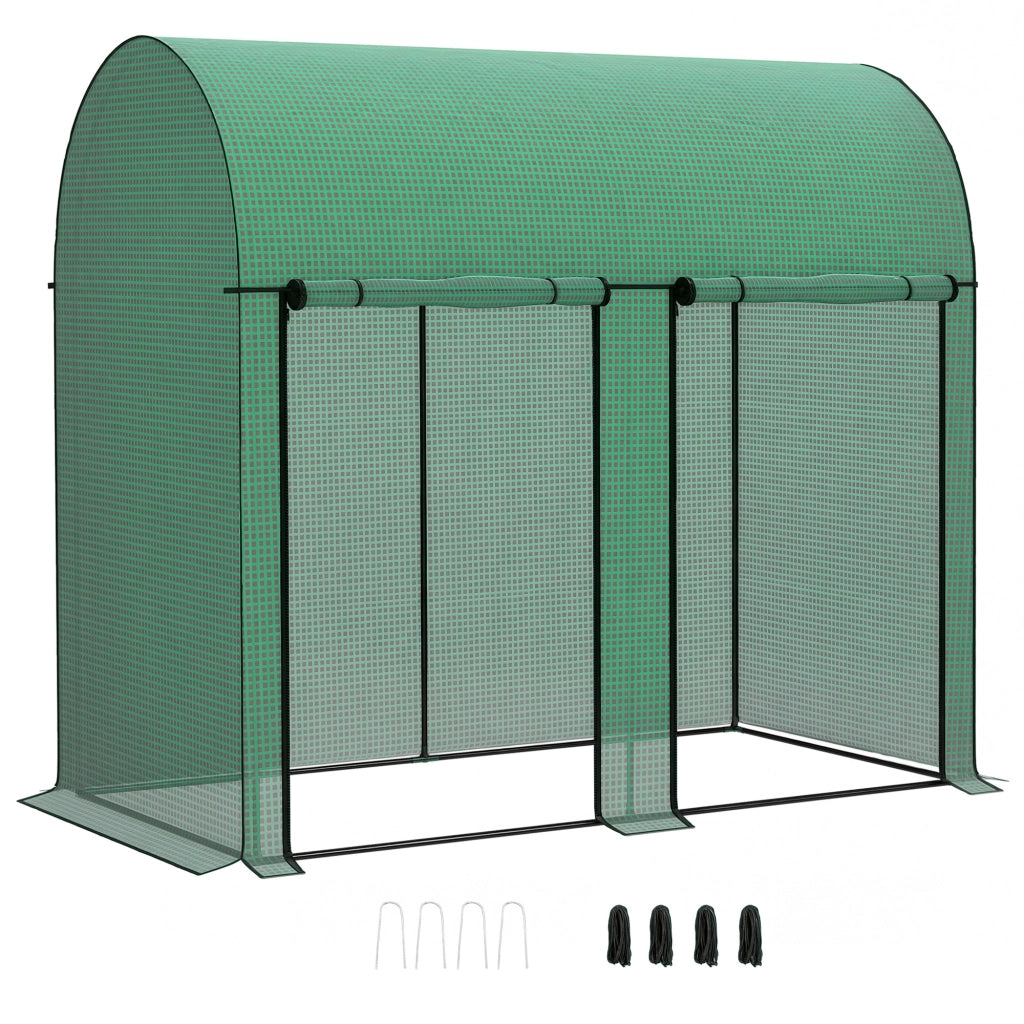 Serra da giardino 2 m2 ¨C zephmum ¨C verde 2x1x1.78 m acier PE alta densit¨¤