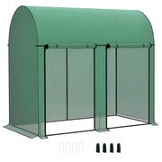 Serra da giardino 2 m2 ¨C zephmum ¨C verde 2x1x1.78 m acier PE alta densit¨¤