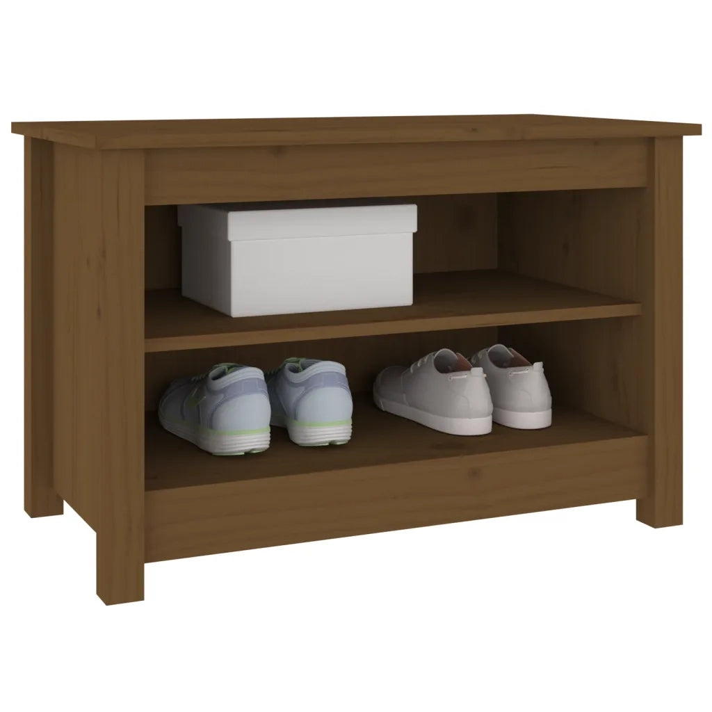 Scarpiera | Mobile per scarpe Ambrata 70x38x45,5 cm in Legno Massello di Pino