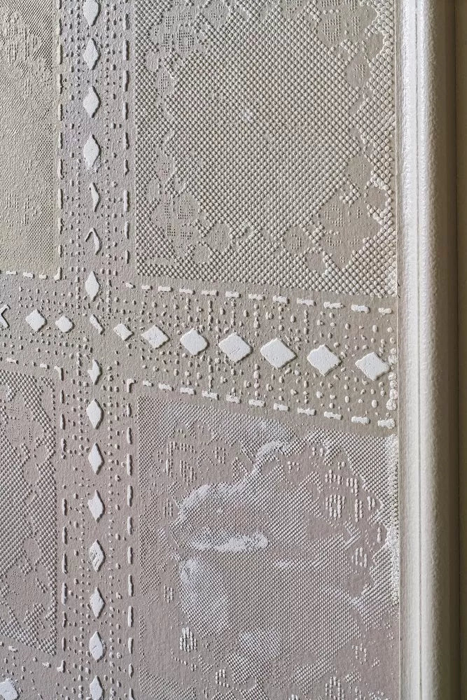 Credenza 2 ante 2 cassetti shabby legno massello tortora decorata 90x40x94 - Mobili 2G