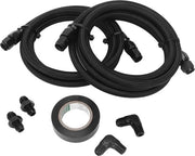 Kit di raffreddamento della trasmissione Slangleidingen per 700R4, 3L80, CBC350, TH400, TH350, 4L60, superficie anodizzata nera, pressione massima 10000 Psi - Aggiungi contenuto HTML.