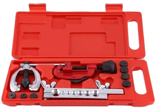 Kit di attrezzi per accendino di alta qualità in acciaio - Multifunzionale - Attrezzo per roccia - Troncatrice tubi - Scatola di trasporto - Resistenza e durata - Kit di accendino