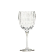 Zafferano Calice in vetro soffiato serie Perle trasparente set da 2 pezzi - Design elegante e artigianale per la tua tavola raffinata