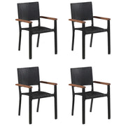 Set Mobili da Pranzo per Giardino 5 pz Nero 3068764