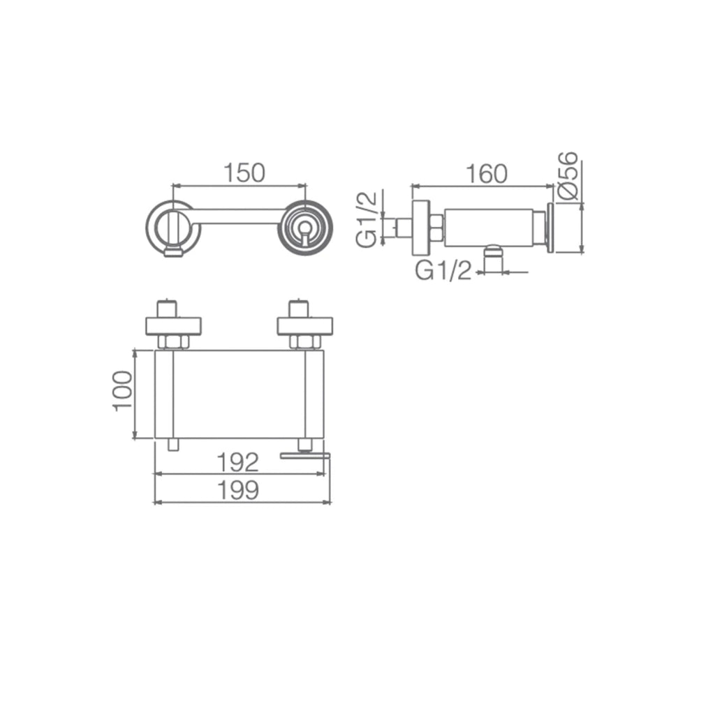 IMEX Set doccia monocomando in ottone oro spazzolato con tubo flessibile acciaio 180 cm doccetta rotonda ABS cartuccia ceramica Ø35 mm staffa fissa doccetta PVD Imex-BDC033-5OC Olimpo
