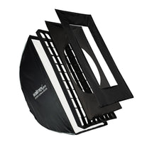 Studio Softbox 60x90cm, ruotabile a 360°, facile da montare grazie alla funzione ombrello, include griglia, maschere, adattatore, ideale per la fotografia di prodotti e persone