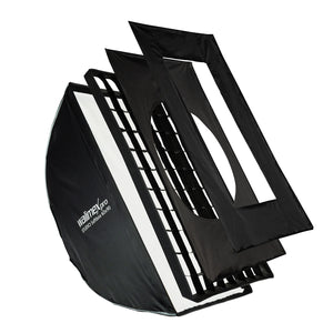 Studio Softbox 60x90cm, ruotabile a 360°, facile da montare grazie alla funzione ombrello, include griglia, maschere, adattatore, ideale per la fotografia di prodotti e persone