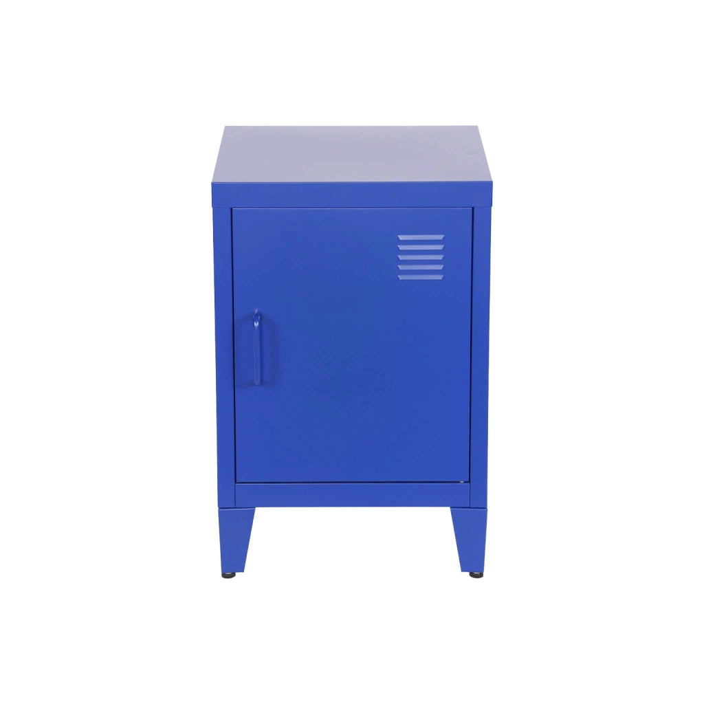 Comodino industriale, 1 anta, blu