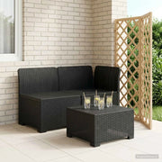 Divano da Giardino a 2 Posti Aspetto Rattan PP Antracite 8011920