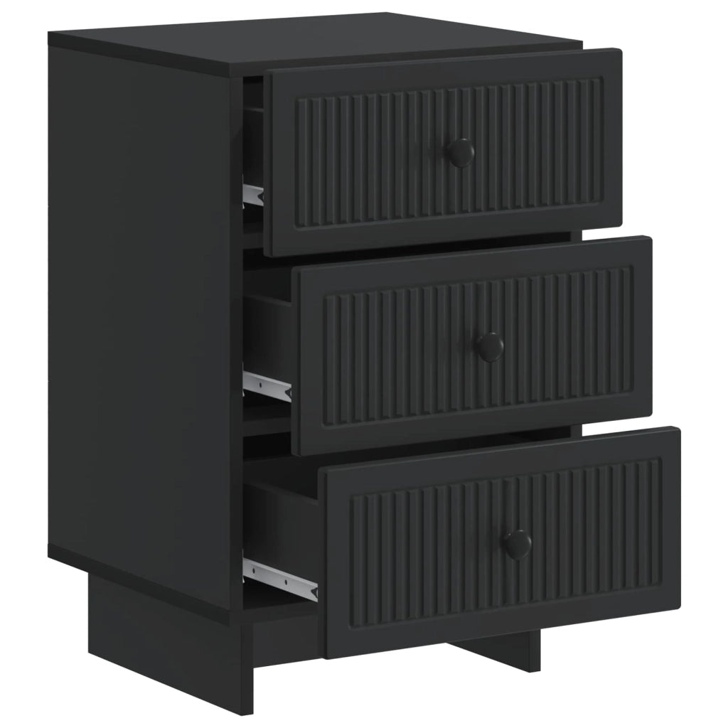 Armadio da Notte Nero 43 x 41 x 66,5 cm Legno ingegnerizzato 893866