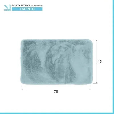 Tappeto doccia antiscivolo verde acqua 45x75 cm antiscivolo