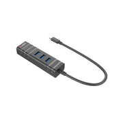 Lindy 43249 hub di interfaccia usb 3.2 gen 1 (3.1 gen 1) type-c 5000 mbit/s nero