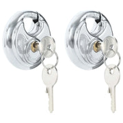 Lucchetti Discus con Chiavi 2 pz Argento 7 x 2.4 x 7 cm CFW5764652