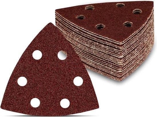 Set di schegge a tre angoli 180 pezzi 6 fori 93 x 93 x 93 mm 30 x grana 40-60-80-120-180-240