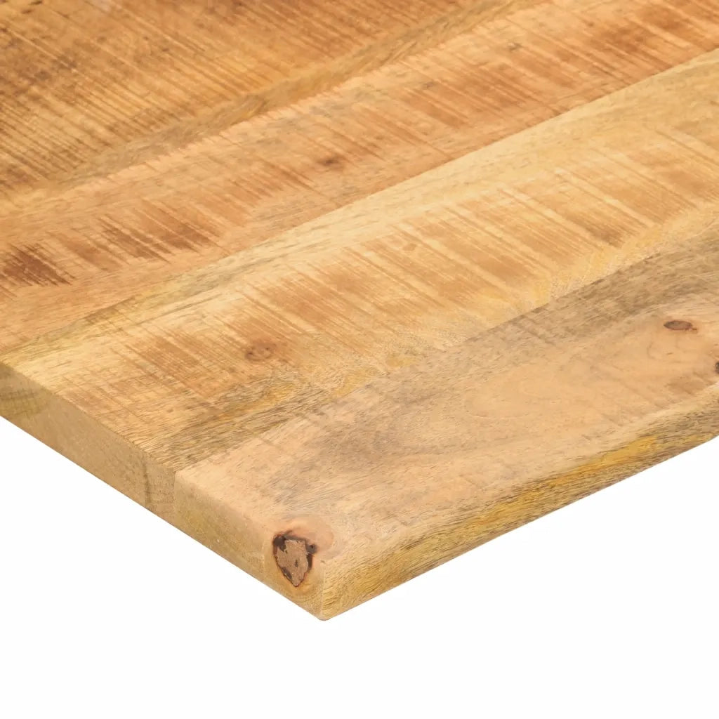 Piano Scrivania con Curva 90x60x2,5 cm Massello Grezzo di Mango 370185
