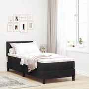 Letto a Sorgente LED con materasso Nero 80 x 200 cm Velluto 3342682