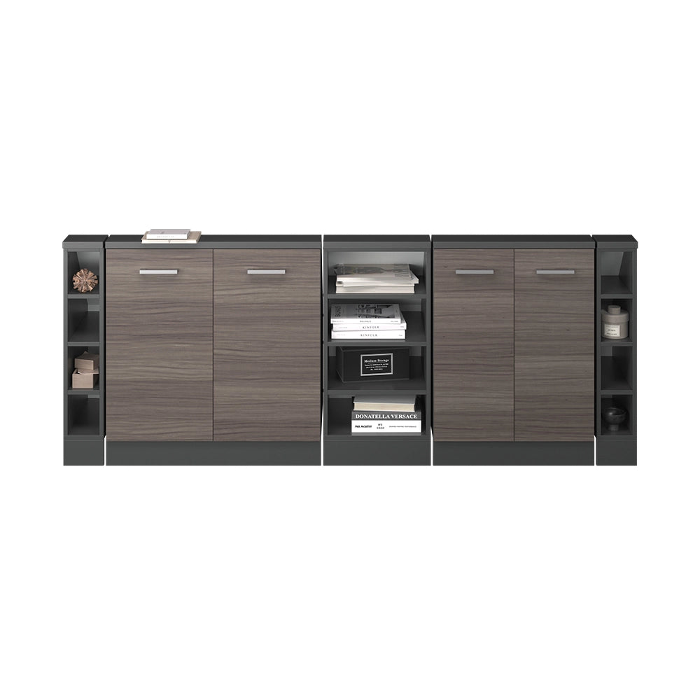 Mobile cucina sottotetto R-Line Grigio nobile/Antracite 210 cm Set di 5 Vicco