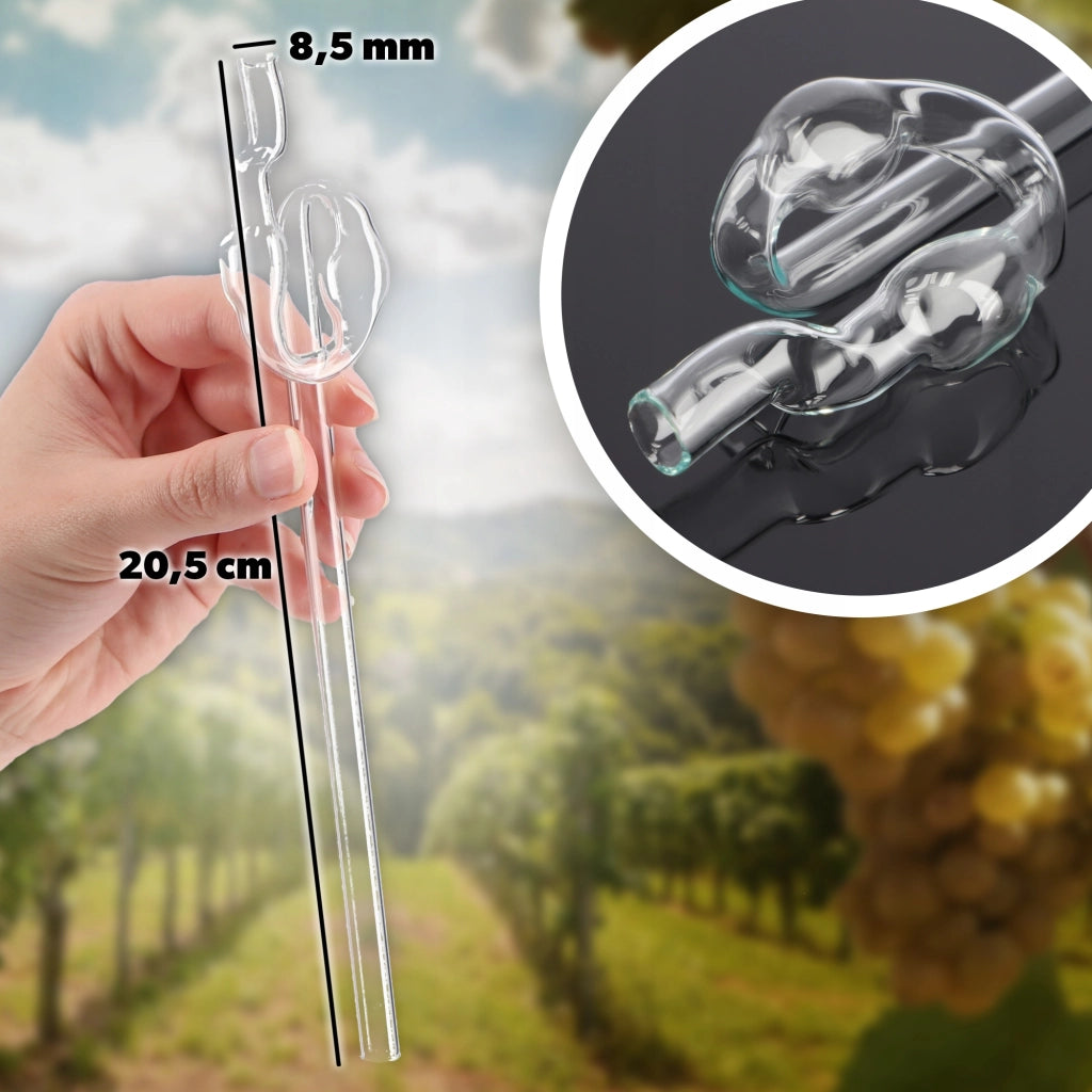 Damigiana KADAX da 15 litri per vino con cestello e tubo di sughero, set da 3 pezzi.