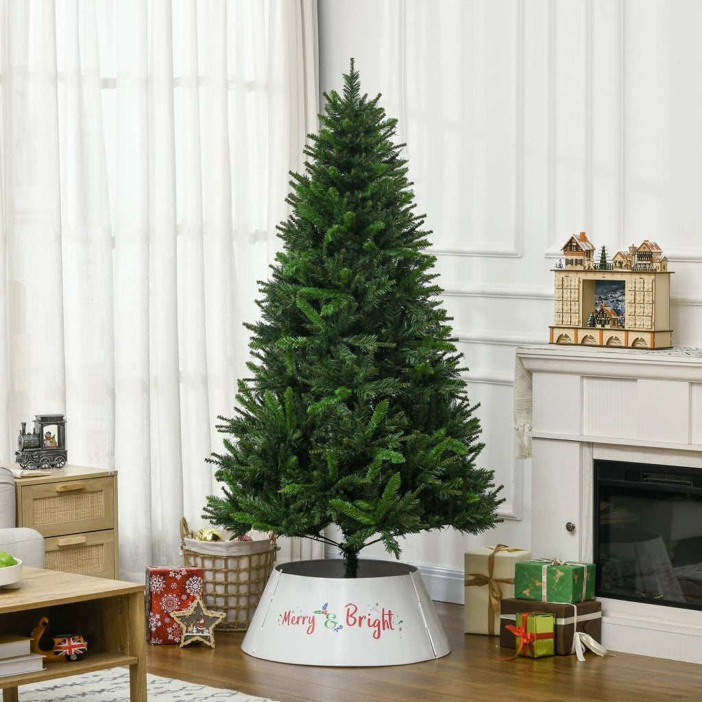 Albero di Natale Artificiale ¨C zephmum ¨C 180 cm, Verde, 2 Sezioni, Base Metallo