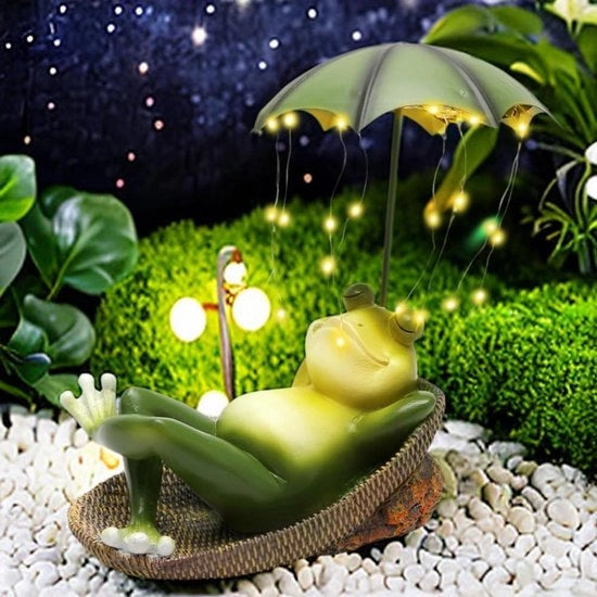 Figura di giardino con 32 LED - Decorazione per balcone, patio e stanza - Regalo perfetto per la primavera