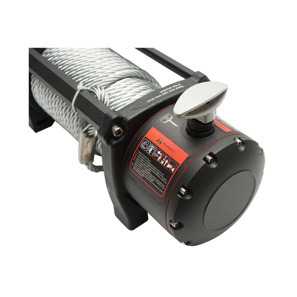 Verricello elettrico con telecomando 12V, 6,5hp, 6,1T (13500lbs) cavo in acciaio 9x24m solenoide 400A Breckner Germany