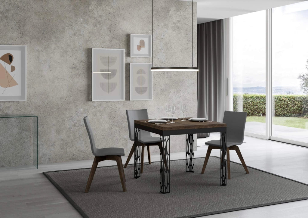 Tavolo Allungabile 90x90-180x78-80 cm Ghibli Libra Noce