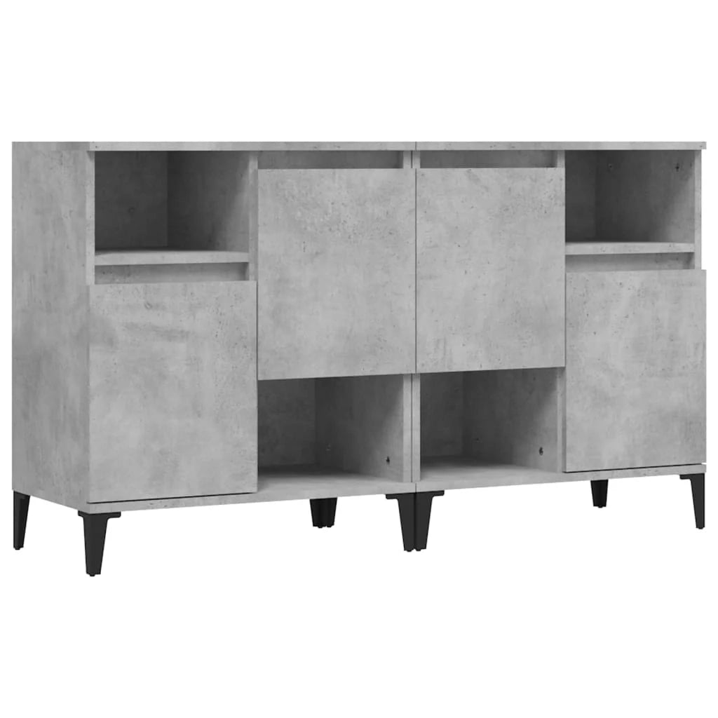 Buffet credenza cassettiera armadio mobile contenitore organizer per cucina soggiorno salotti set da 2 60 x 35 x 70 cm legno ingegnerizzato grigio 02_0036866