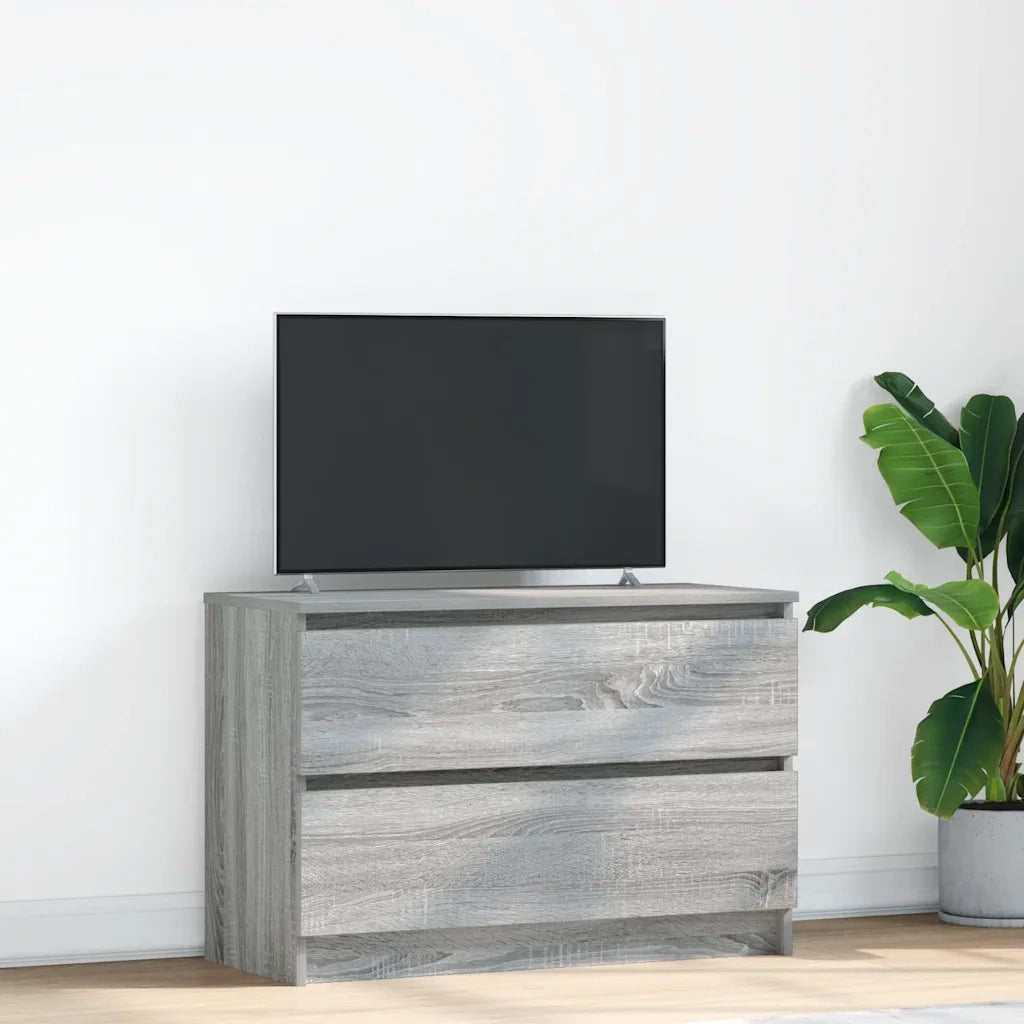 Mobile Porta TV Grigio Sonoma 80x35x54 cm in Legno Multistrato