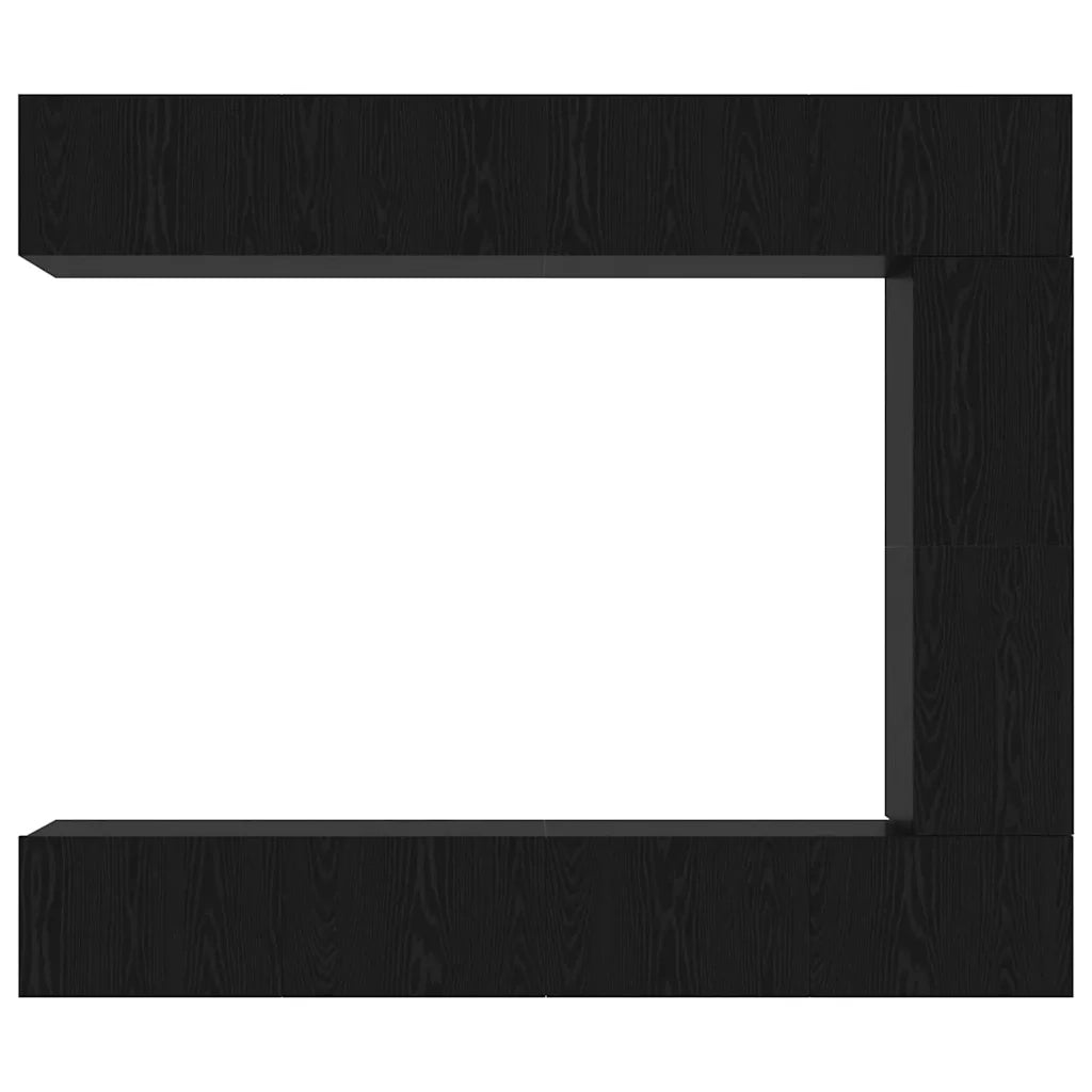 Set mobile TV 5 pz | Armadietto TV | Mobile Porta TV Rovere Nero Legno multistrato