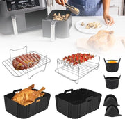 Accessori per Frittelle a Ventilazione Rapida in Silicone - Riciclabili e Resistenti al Lavastoviglie (8 pezzi)