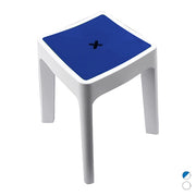 SGABELLO CONTENITORE MODELLO KEOPE METAFORM- Bianco-Blu- METAF- pezzi 1